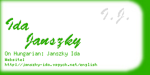 ida janszky business card